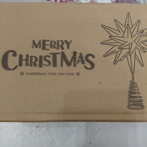 Holiday Decor Silver Glitter Christmas Tree Top Star One Size